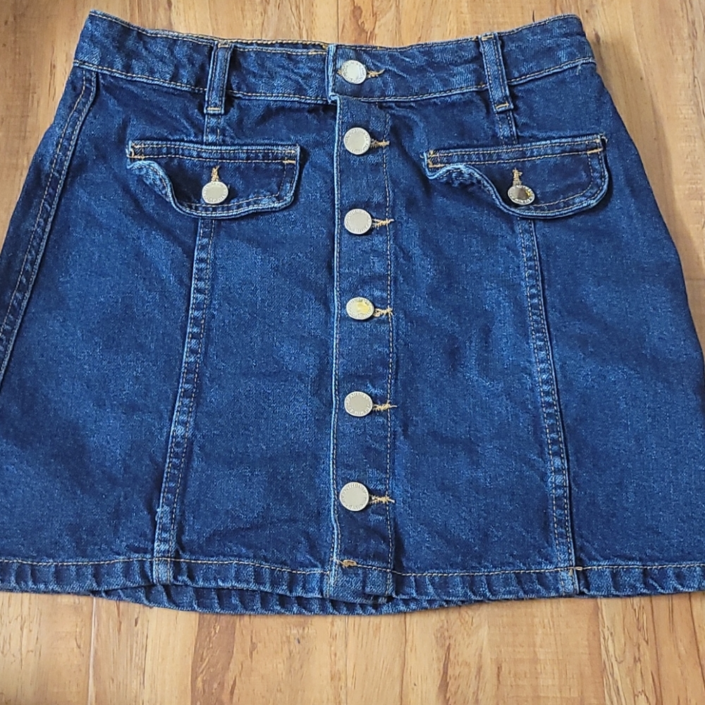 Zara Denim Button Skirt Size S
